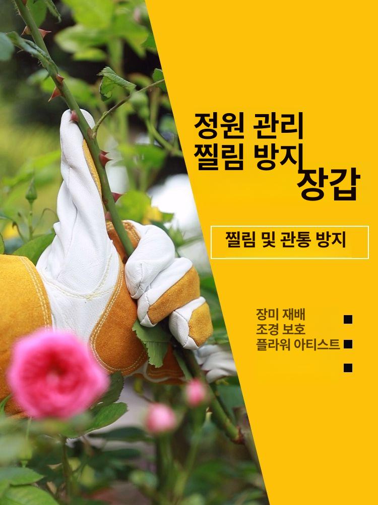 장미 원예용장갑 찔림 가드닝 손보호 가지치기 원예장갑 가든장갑 가시방지 작업 - 상세 이미지 2