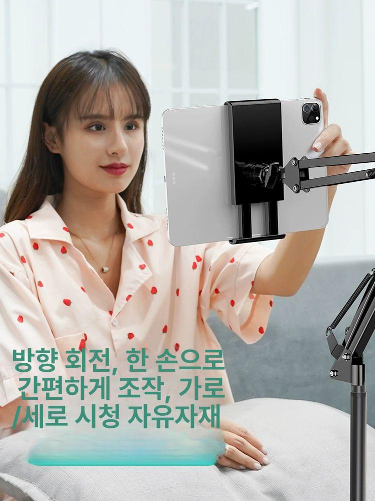 바퀴달린 이동식태블릿거치대 지지대 아이패드 홀더 핸드폰 휠 갤럭시탭거치대 랙 - 상세 이미지 3