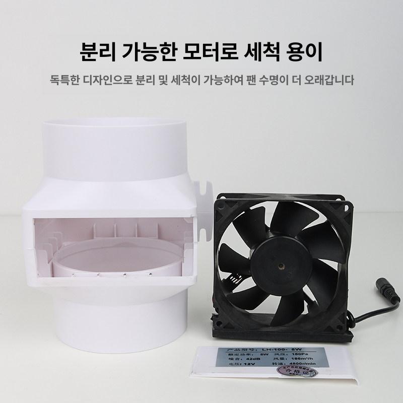 저소음 모터 송풍기 공업용 환기팬 덕트 배기팬 산업용 강력 화장실 공장 - 상세 이미지 4