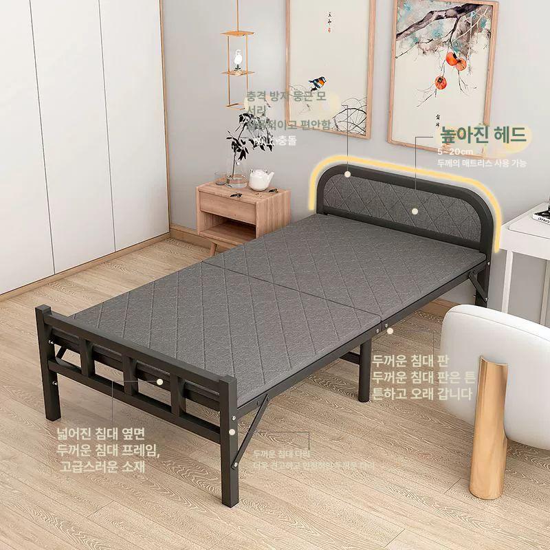 슈퍼싱글 베드 철제침대 받침대 침대틀 튼튼한 저상형침대프레임 조립 모던 헤드없는 - 상세 이미지 5