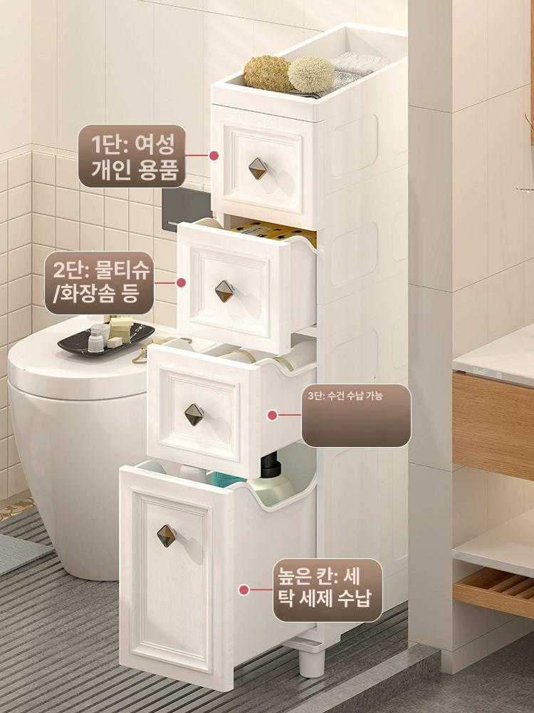 화이트 거실서랍장 수납서랍장 수납가구 침실서랍장 침실수납장 광폭 나무수납장 - 상세 이미지 3