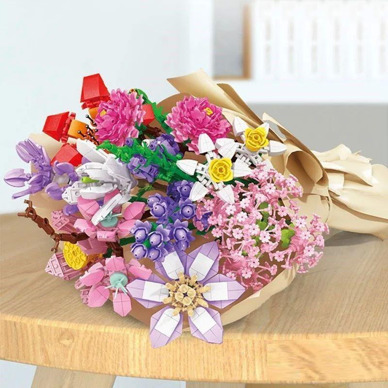 크리스마스 꽃 어드밴트 캘린더 꽃다발 블록 조립 맞추기