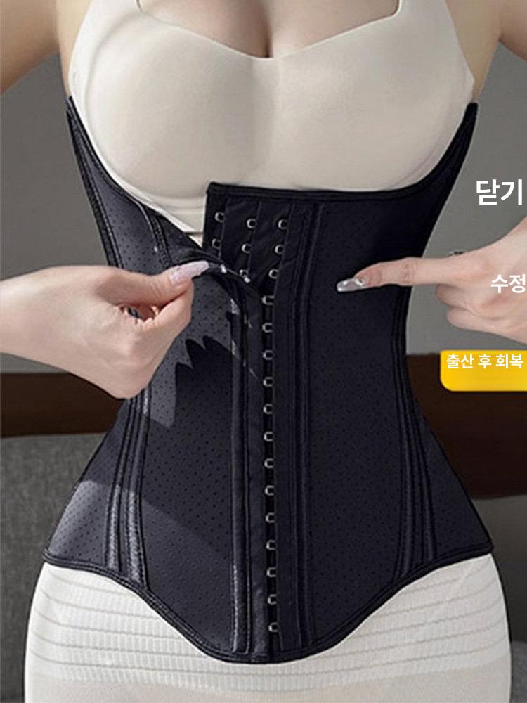 코로셋 코르셋 여자 보정 운동코르셋 웨딩 블랙 조이기 압박 - 상세 이미지 2
