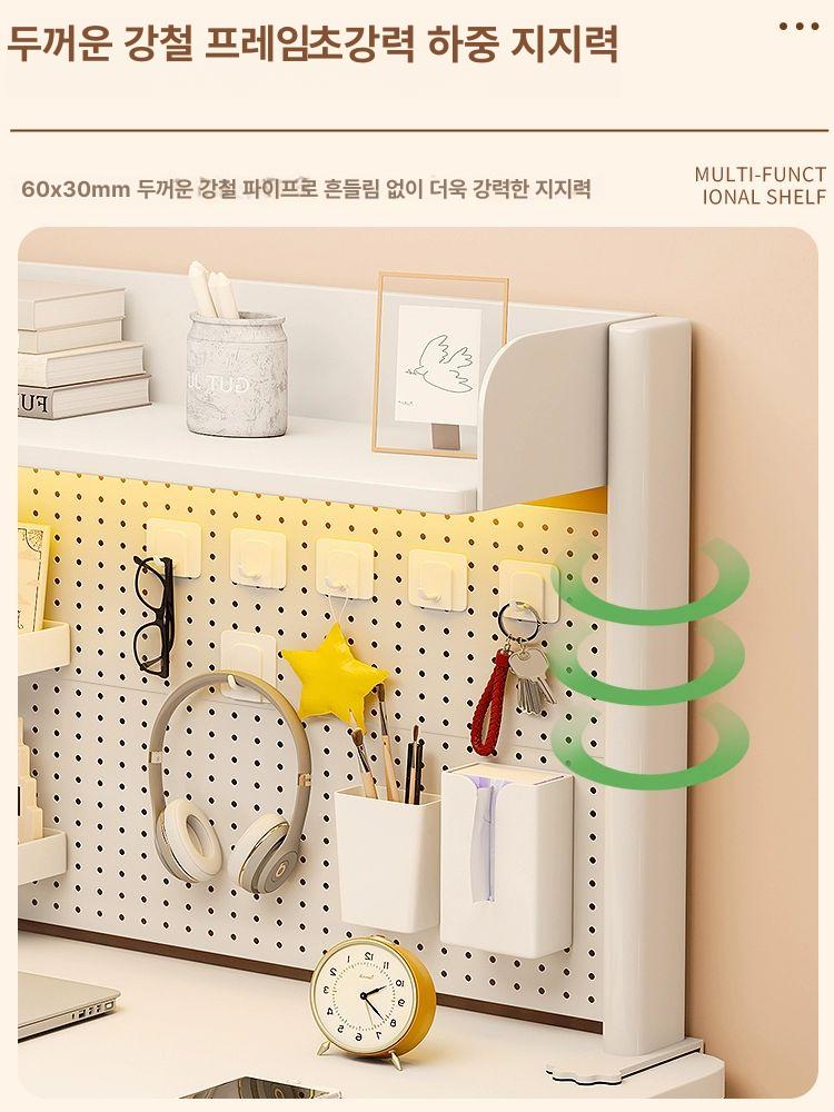 책상 책꽂이 원목 책파티션 데스크 칸막이 홀더 선반 간이 수납함 책장파티션 - 상세 이미지 4