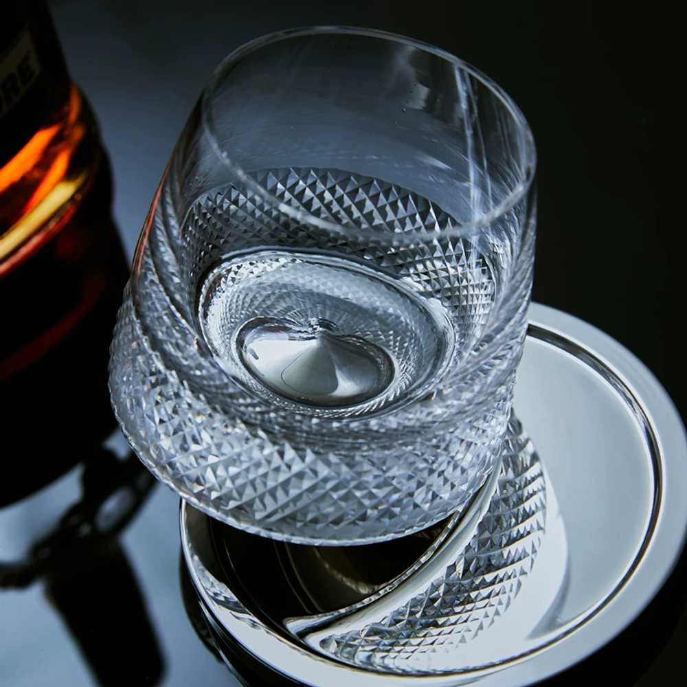 회전 위스키잔 텀블러 유리컵 크리스탈 용 양주잔 언더락 - 상세 이미지 3