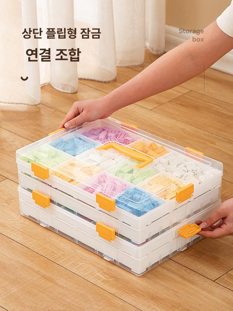 대용량 다용도정리함 수납함 보관함 수납박스 투명 침대밑 바퀴형 특대 수납상자 - 상세 이미지 4