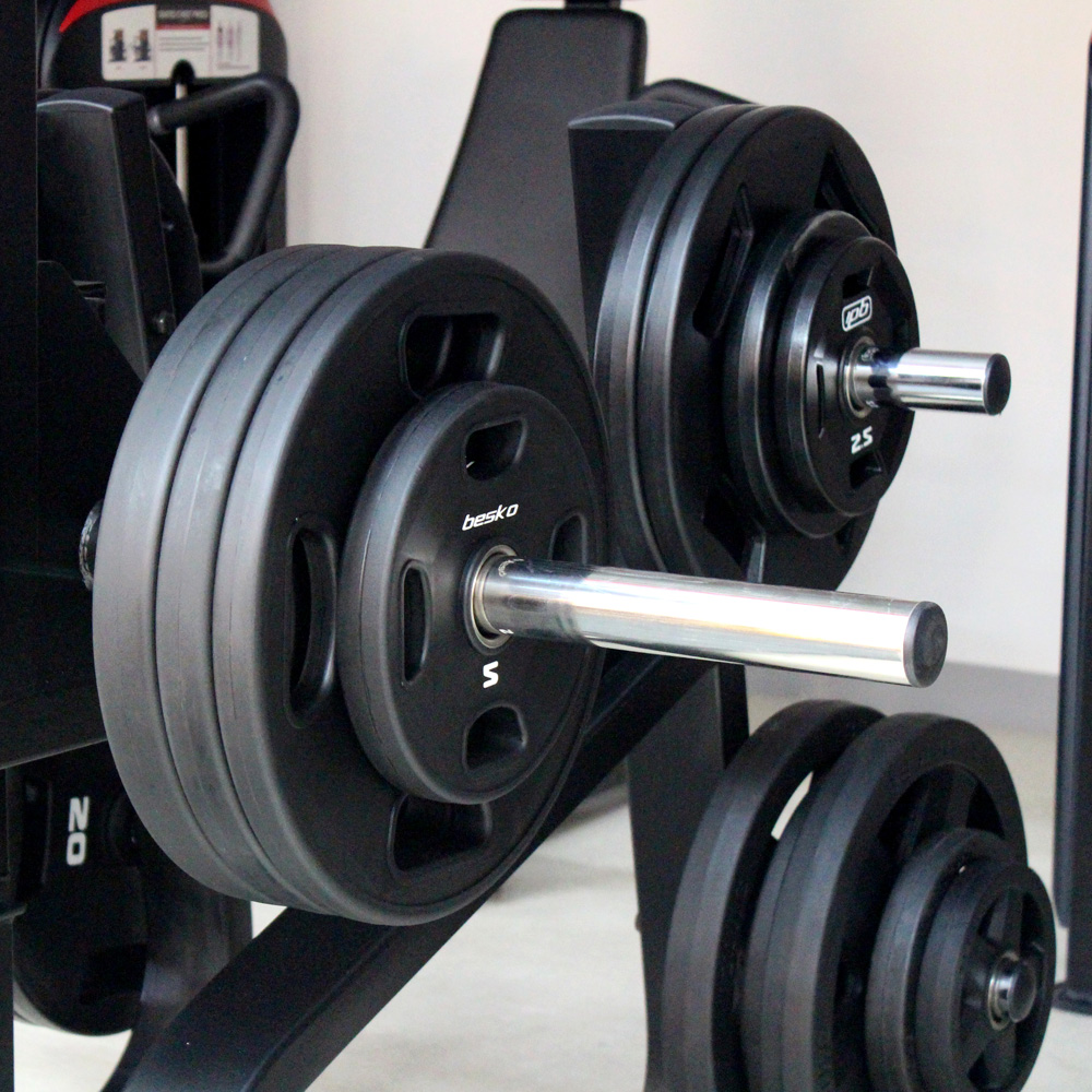 베스코 TPU 4홀 바벨 중량원판 헬스 우레탄 원판 20kg 이미지 8