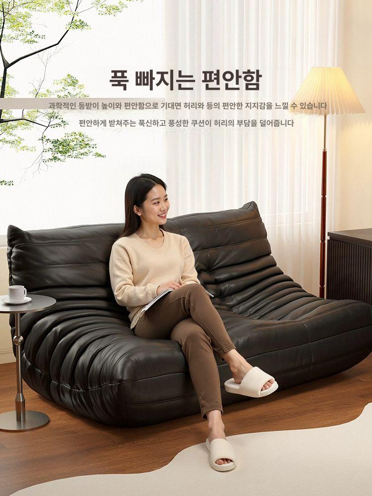 토고 소파 3인용 가죽 인테리어 원룸 편한 의자 - 상세 이미지 2