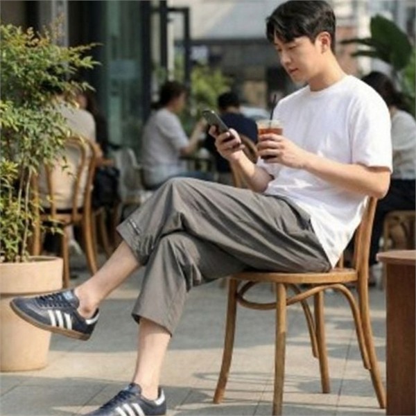 아이스 쿨링 반바지 데일리 남성 여름 루즈핏 통기성 바지 - 상품 이미지