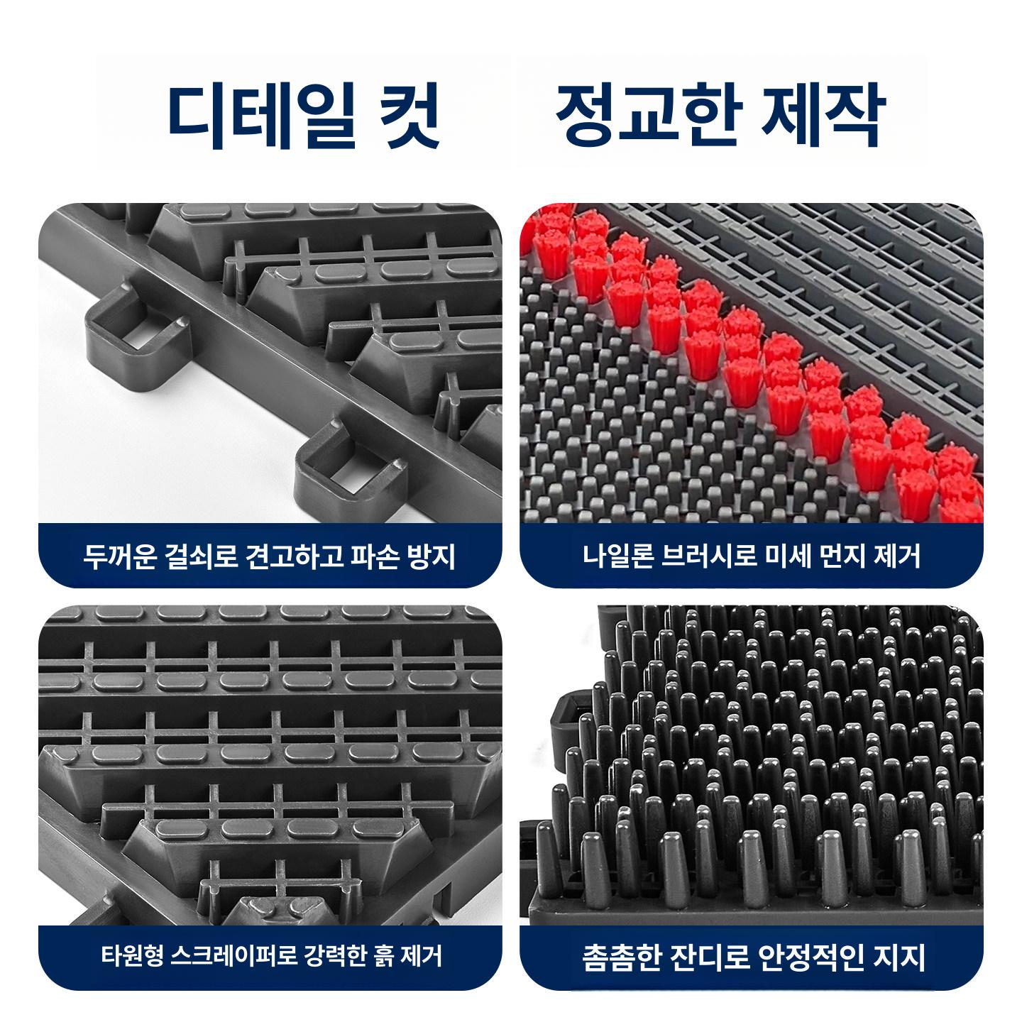 현관미끄럼방지 현관바닥매트 입구 논슬립 야외 출입문 발코니 실외 현관코일매트 - 상세 이미지 4