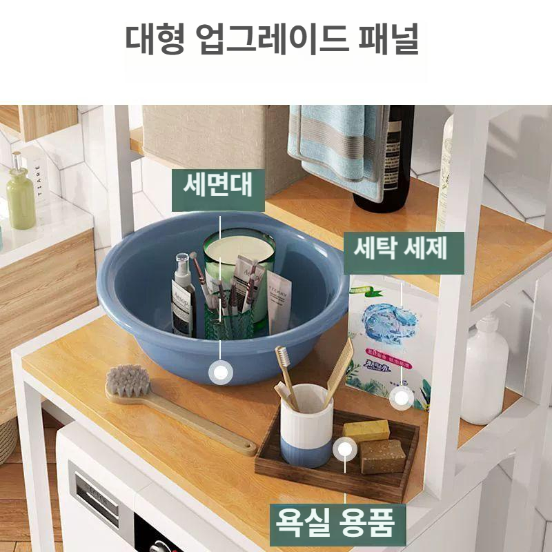 세탁기거치대 선반 화장실 베란다 세탁기장 철제 정리 통돌이 다용도실 펜트리 - 상세 이미지 4