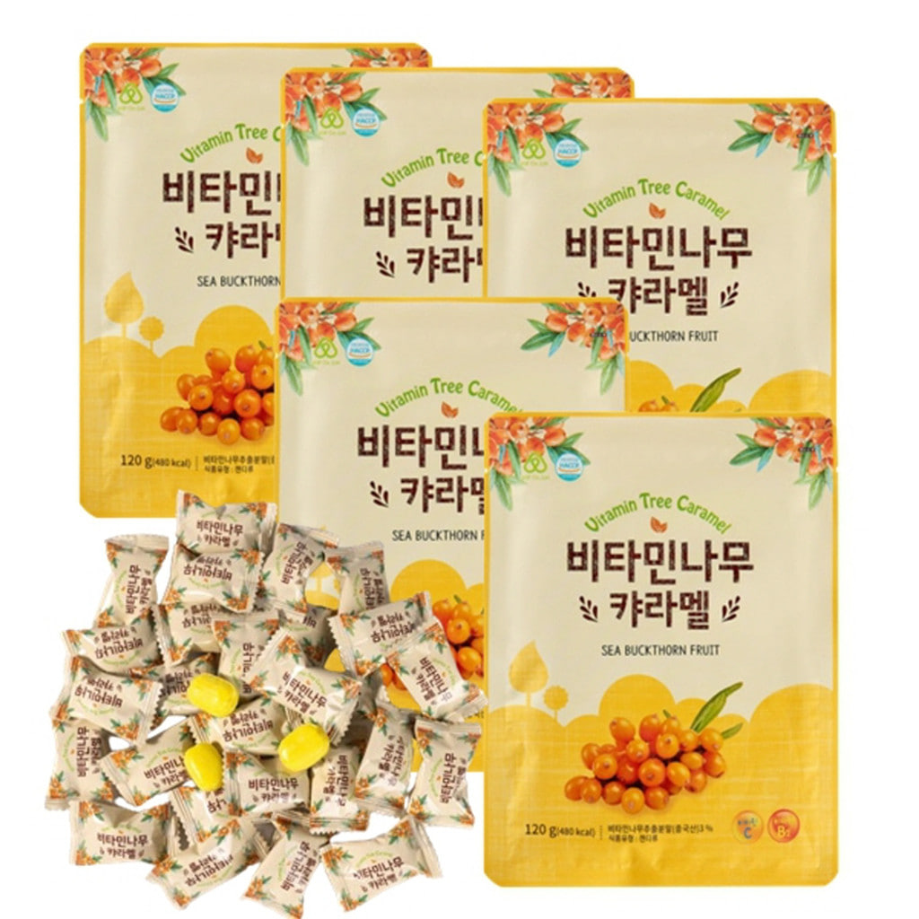 K-간식 맛있는 안신 건강캬라멜 자연의맛 비타민나무캬라멜 5봉 - 상품 이미지