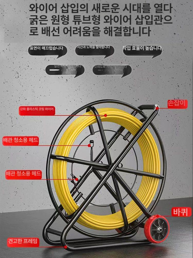 강화 기계 와이어 배관 호스 청소 하수구 튜브 파이프 케이블 뚫는 준설 장비 고압 - 상세 이미지 3