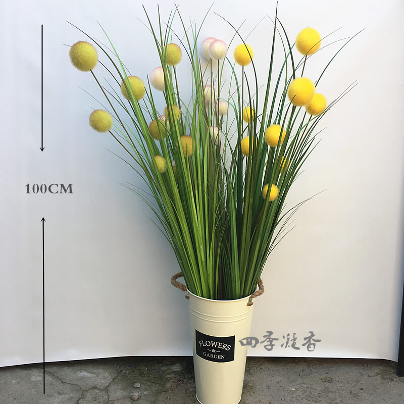 갈대꽃볼 조화 꽃다발 갈대 모조 용 카페 뮬리 인테리어 - 상세 이미지 2