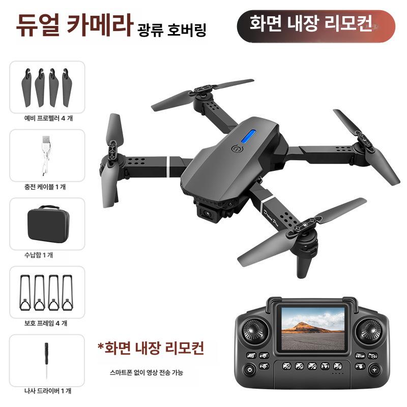 E88 듀얼카메라 접이식 항공촬영 드론 원격조종 비행기 블랙 단일 카메라 배터리 1개 이미지 7