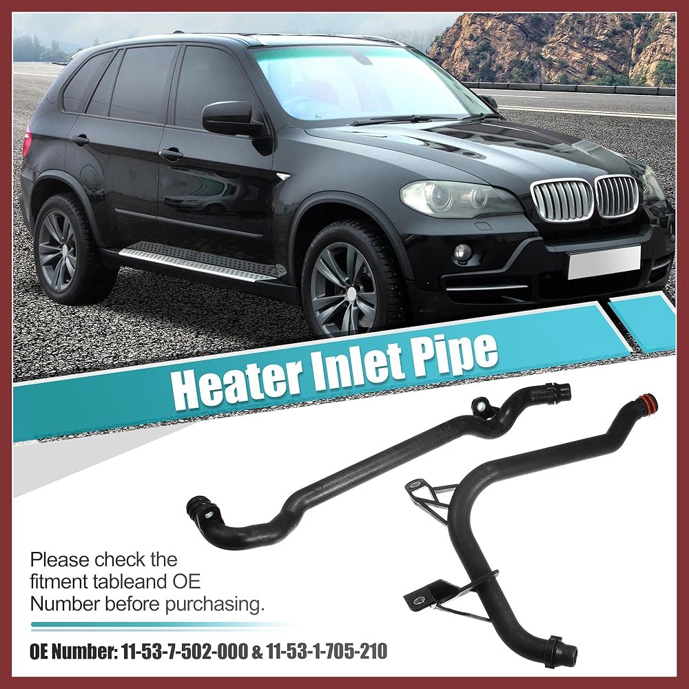 HERFFIX 히터 냉각수 입구 호스 수도관 조립식 BMW 323Ci 325Ci 328Ci 330Ci X5 Z3 Z4 엔진 교체 11-53-7-502-000 11-53-1-705- - 상세 이미지 2