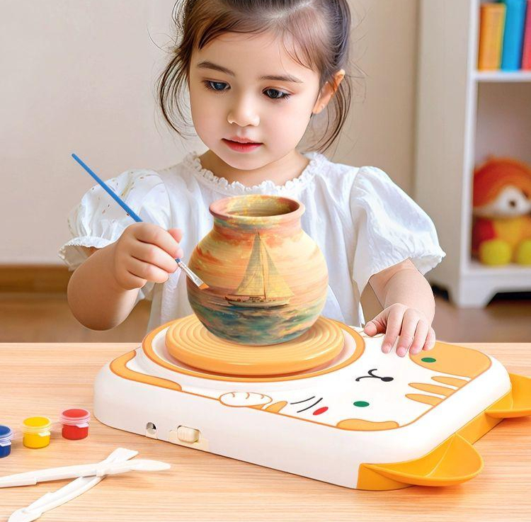 도자기 만들기 장난감 점토 물레 도예 diy 공예 방학 - 상품 이미지
