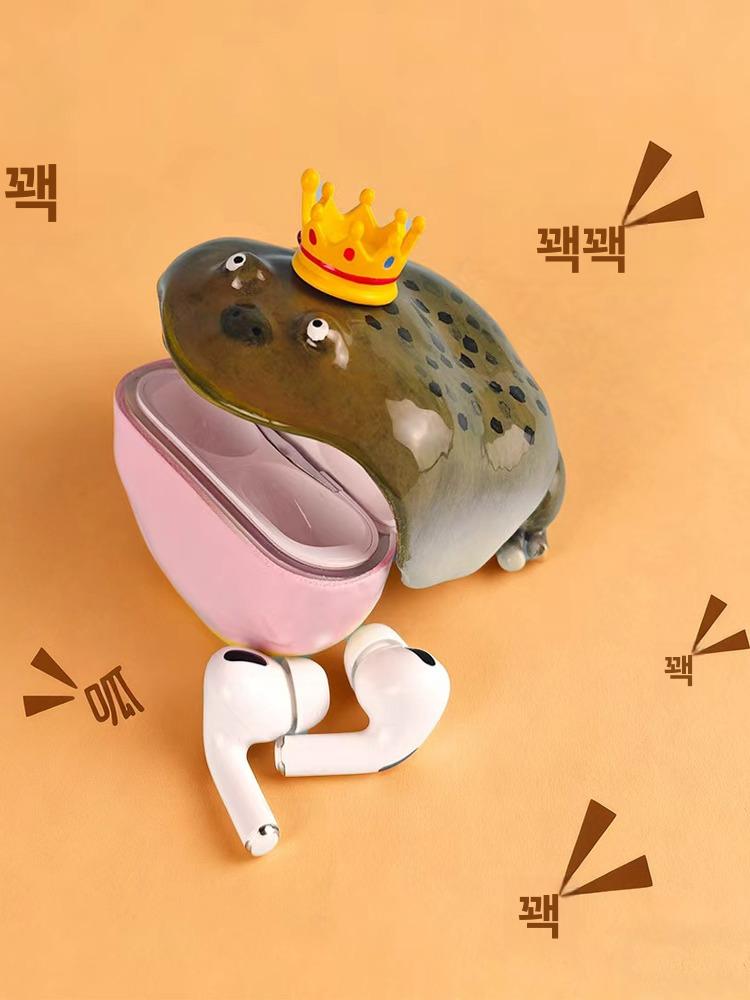 에어팟 두꺼비케이스 개구리 애플 이어폰 호환 유니크 보호 커버 - 상세 이미지 3