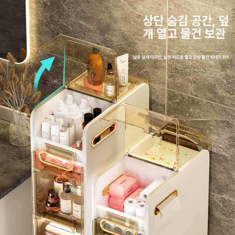 욕실틈새수납장 이동식 세탁실 냉장고 틈새선반 주방 틈새트롤리 - 상세 이미지 5