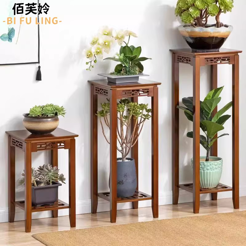 원목 화분 스탠드 나무 식물 사각형 장식 우드 가정용 50cm - 상세 이미지 5