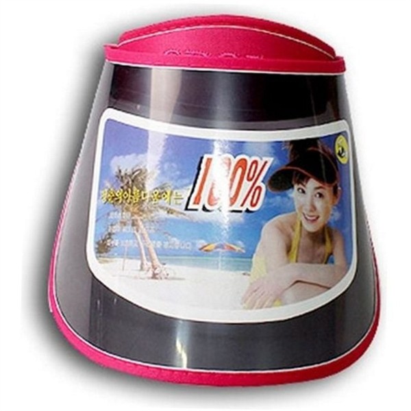 와이드 여성 썬 캡 자외선 여름 썬 캡 돌돌이 휴양지 - 상품 이미지