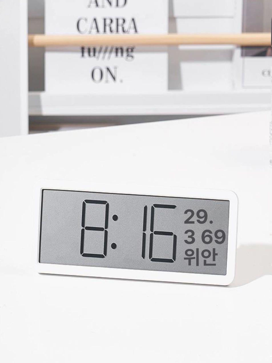자석 벽걸이시계 인테리어 건전지 알람 전자 심플 백라이트 냉장고 야광 무선벽시계 - 상세 이미지 5