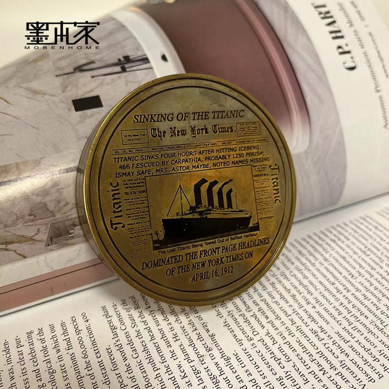 황동 나침반 해시계 빈티지 컴퍼스 소품 데코 앤틱 포켓 선물 오브제 스타일 러스틱 - 상세 이미지 3