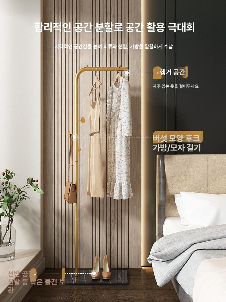 스탠드형 옷걸이대 현관 겨울옷행거 옷방정리 아이방 사무실 세워놓는옷걸이 - 상세 이미지 4
