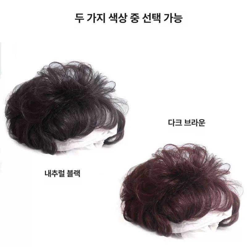 엄마 가발 조각 셋팅펌 여성의 헤어피스 덮음 앞머리 - 상세 이미지 5