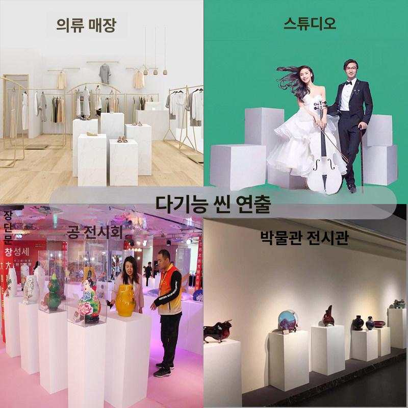 촬영용 사각스툴 선반 전시용 전시대 전시좌대 높이 디피박스 진열 포토존 전시다이 - 상세 이미지 3