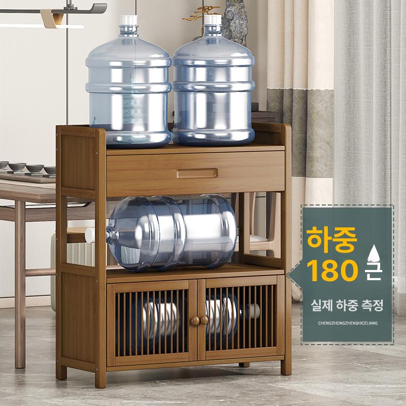 주방 수납장 선반 원목 받침대 틈새장 상부장 미닫이 다용도 진열장 캐비닛 팬트리 - 상세 이미지 3
