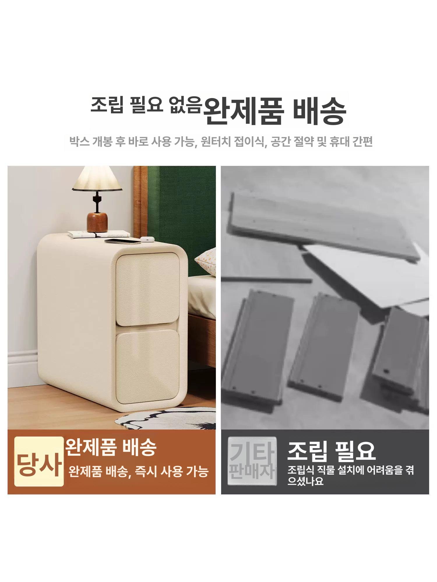 수납장 모던 미니협탁 원목협탁 침실 침대협탁 보조 빈티지 엔틱 틈새협탁 베드사이드 - 상세 이미지 5