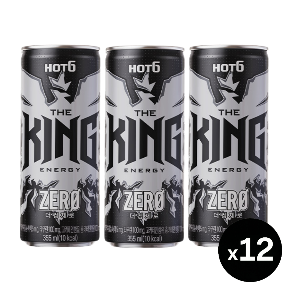 롯데 핫식스 더킹 제로, 355ml, 12개 - 상품 이미지