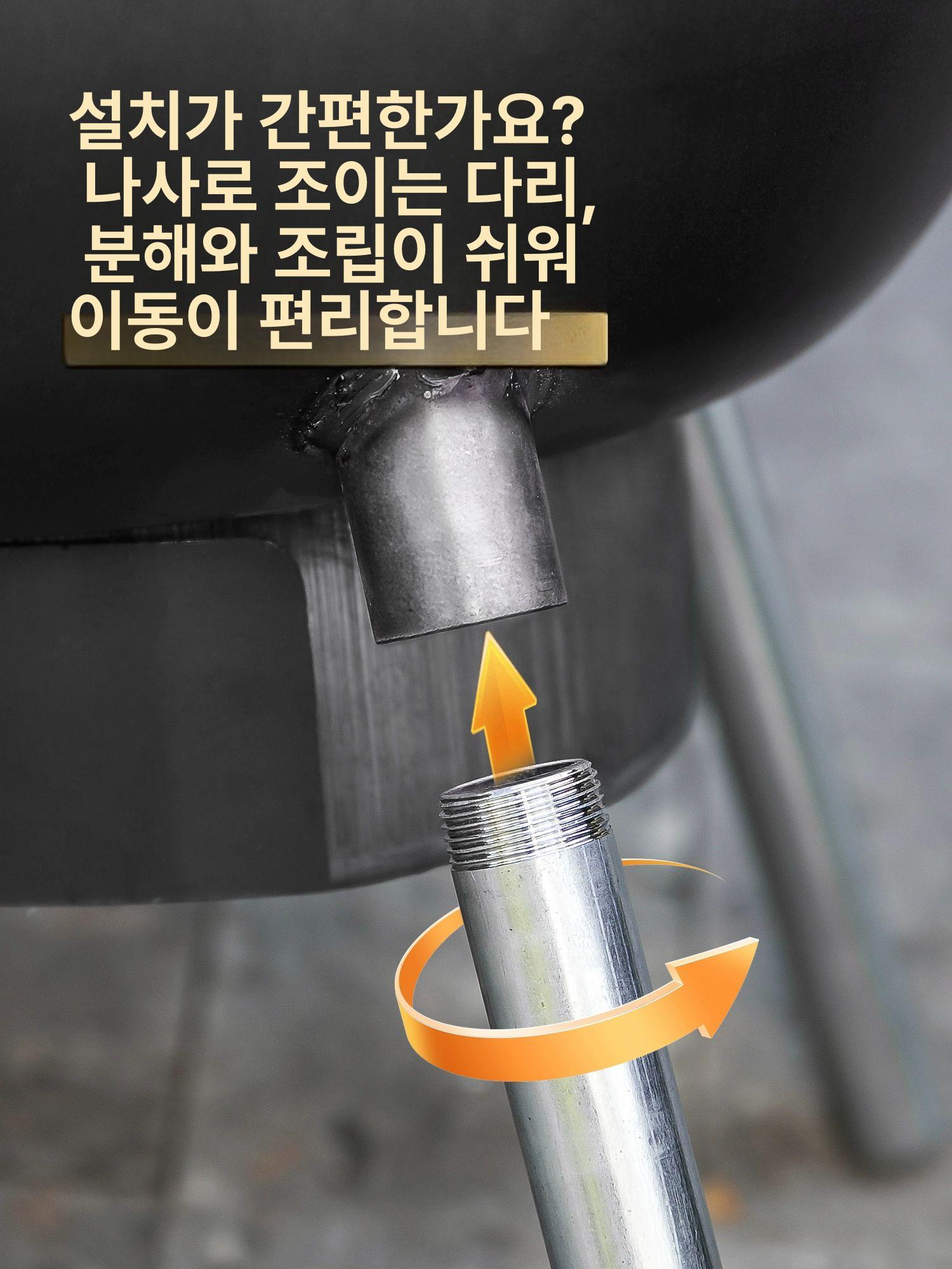 야외 화덕 주물 상업용 무쇠 장작 화로대 난로 숯불 캠핑용 화롯대 화목 정원 가정용 - 상세 이미지 5