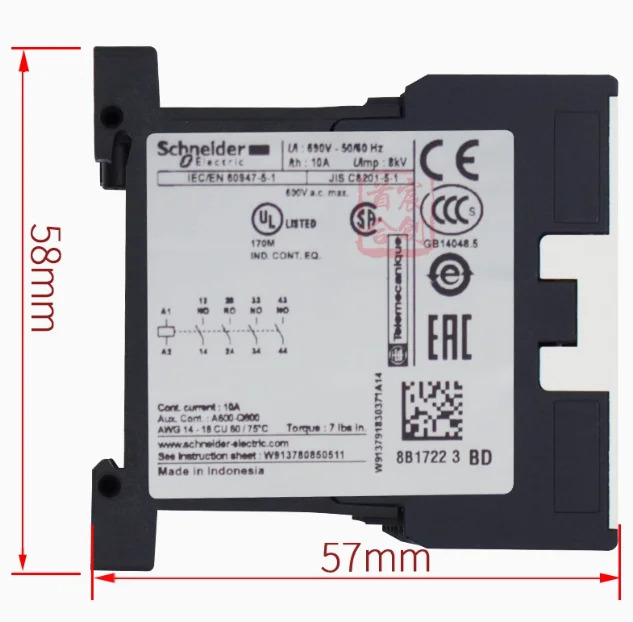 SCHNEIDER DC 접촉기 릴레이 CA3KN40BD CA3KN22BD CA3KN31BD CA3KN22BD3 CA3KN31BD3 CA3KN40BD3