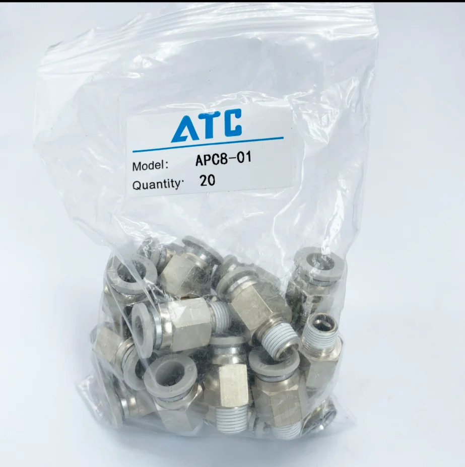 AirTAC 에어 파이프 퀵 커넥터 APC8-01 20 개