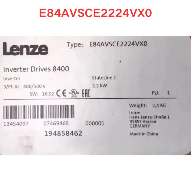 오리지널 E84SCE2224VX0 주파수 변환기