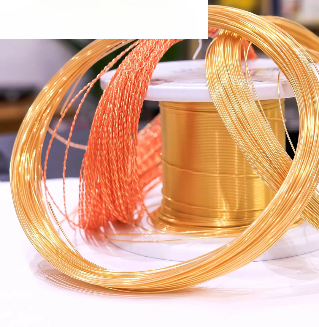 24K 금선 0.4mm-9mm 무산소 구리 도금 0.5um 두께