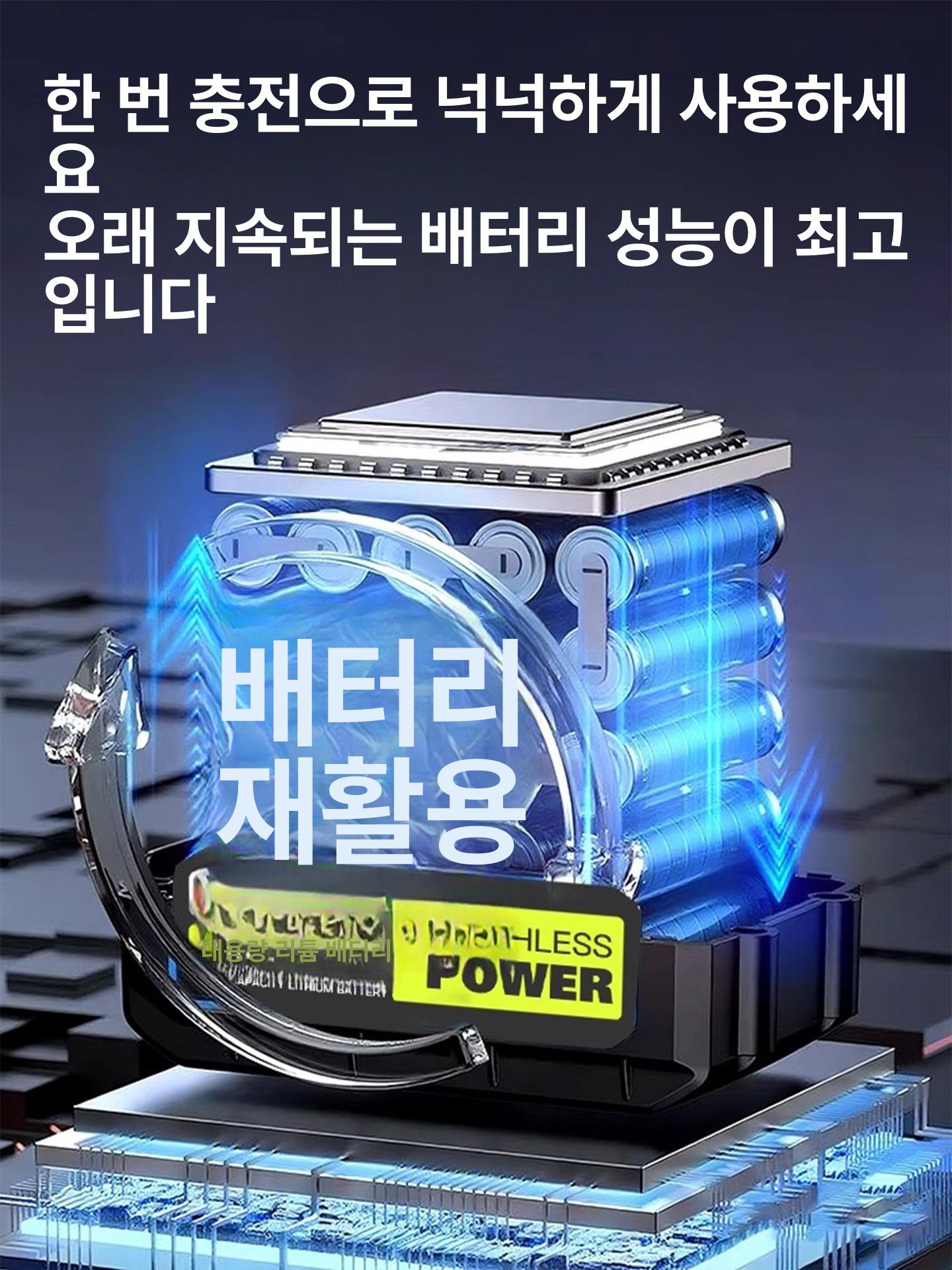충전식 전정기 무선 고성능 헤지커터 헤지트리머 블레이드 예치기 배터리 정원 정리 - 상세 이미지 2