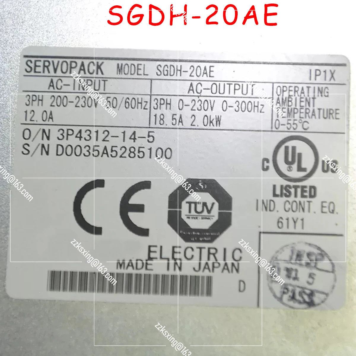 SGDH-20AE 오리지널 서보 드라이버