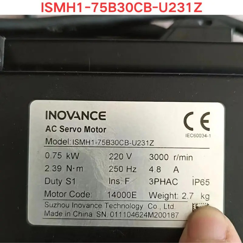 리퍼 Inovance 서보모터 ISMH1-75B30CB-U231Z 0.75KW 기능 OK
