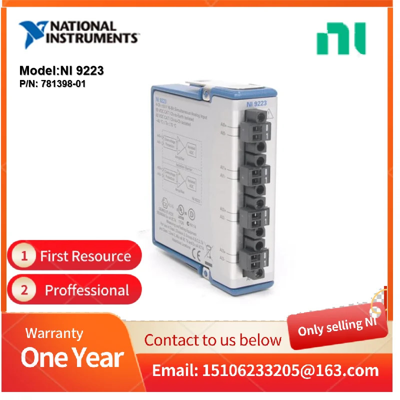 NI-9223 동기식 4채널 모듈 781398 -01BNC 또는 볼트 단포장