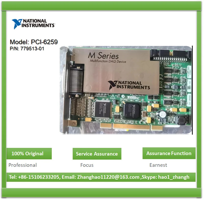 NI PCI-6259 779072 -01 32방향 AI16 1.25MS/s 4도로 AO2.8MS/s 48도로 DIO PCI I/O 장치