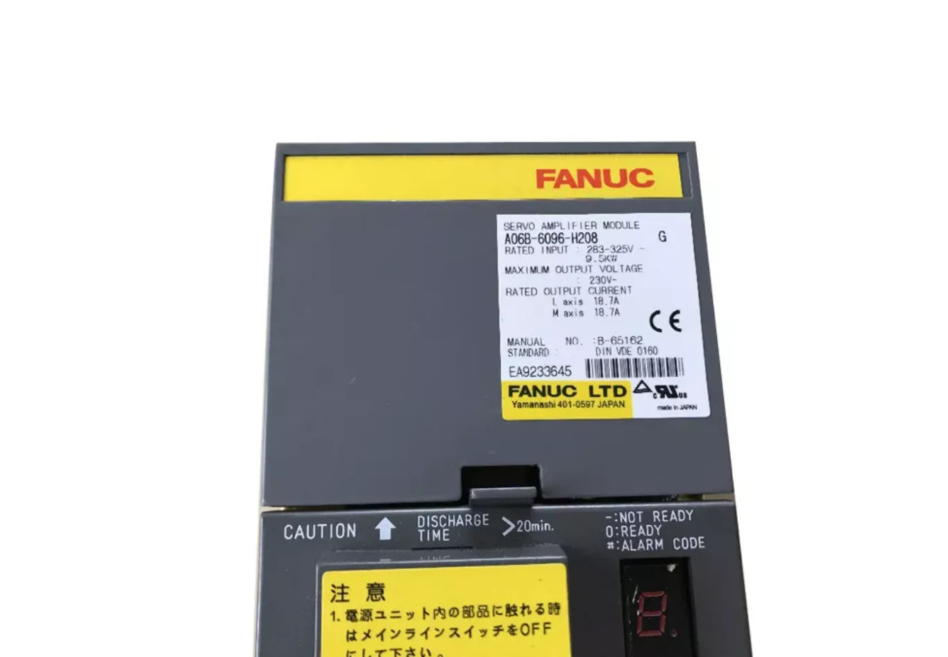A06B-6096-H208 FANUC 서보 드라이브 CNC 제어 리퍼 완료 A06B6096H208