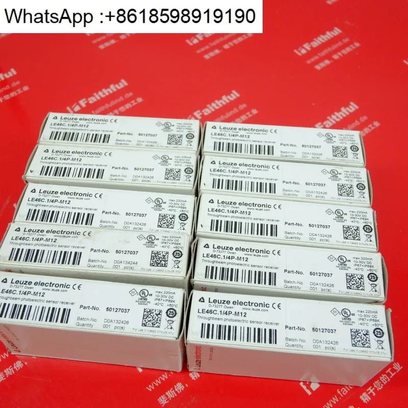 Leuze 50127037 광전센서 LE46C.1/4P-M12