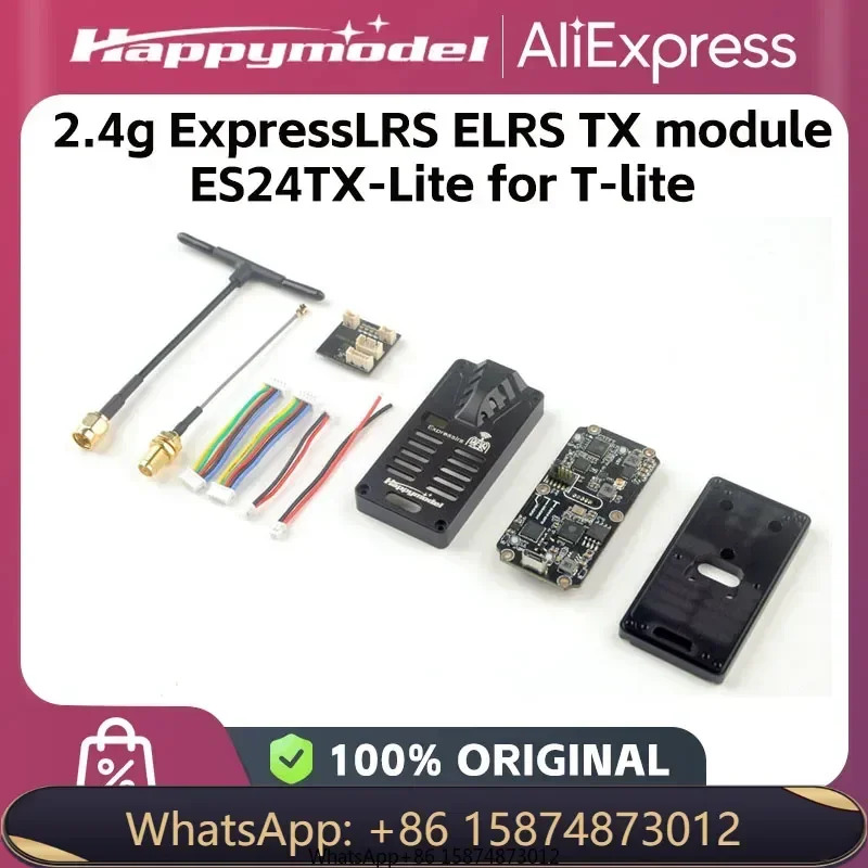 HappyModel ExpressLRS ELR TX 모듈 RGB LED 냉각팬 슬림 프로 2.4G 1000mW FRSKY X-Lite X9 Lite TBS Tango2 Pro용