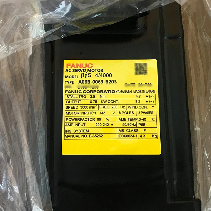 A06B-0063-B203 CNC 기계Fanuc AC 서보모터 리퍼 완료 A06B0063B203