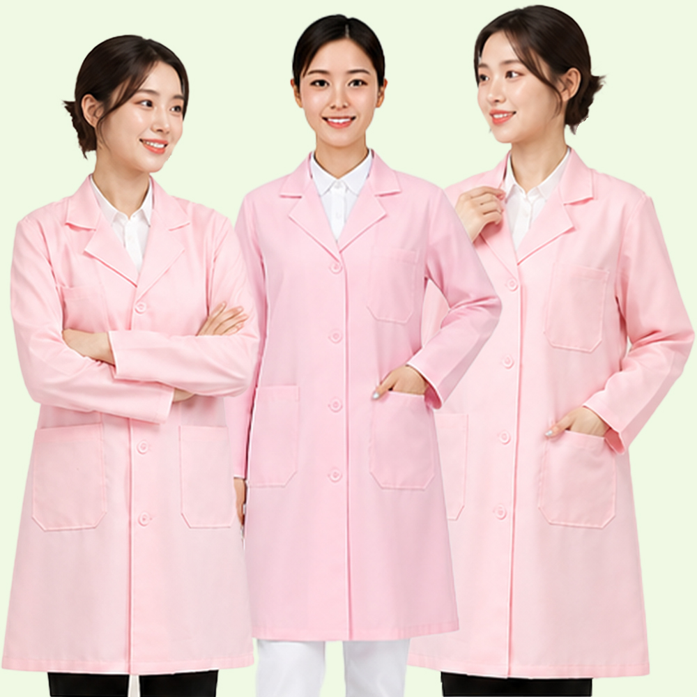 (3color) 100%폴리가운 약사 의사 실험실 영양사가운 - 상세 이미지 2