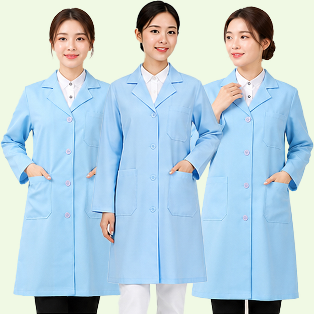 (3color) 100%폴리가운 약사 의사 실험실 영양사가운 - 상세 이미지 3