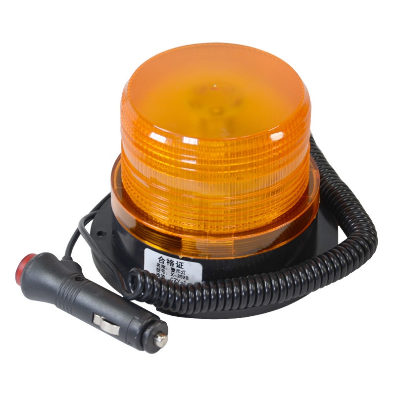 지게차 사이렌 경광등 부저 내압방폭 산업용 주황색 원통형 고휘도 LED 점멸등 12V - 상품 이미지